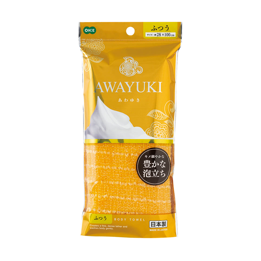 あわゆき　ナイロンタオルふつう　オレンジ